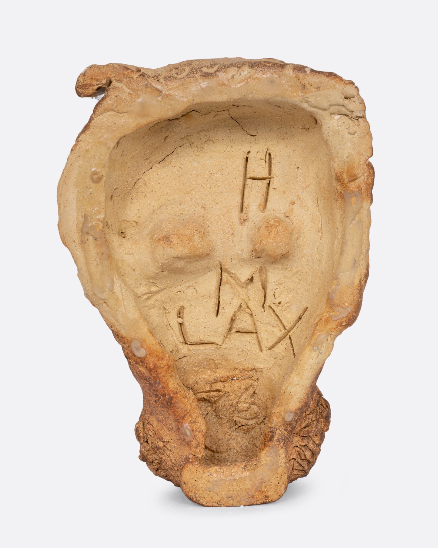 Artist Signed Ceramic Portrait Mask