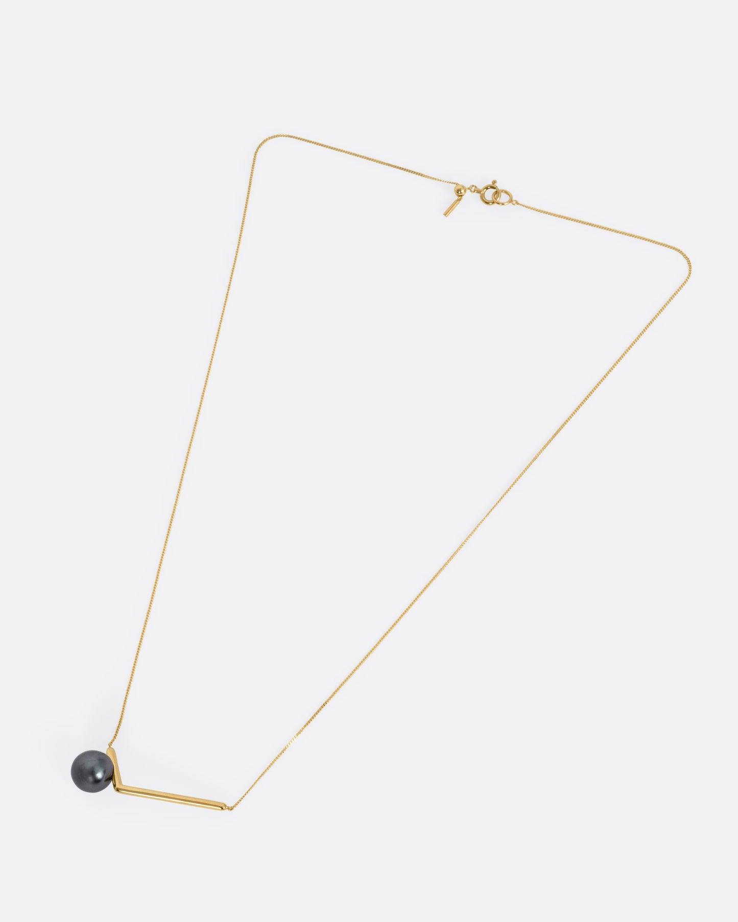 Tahitian Black Pearl Dent Necklace
