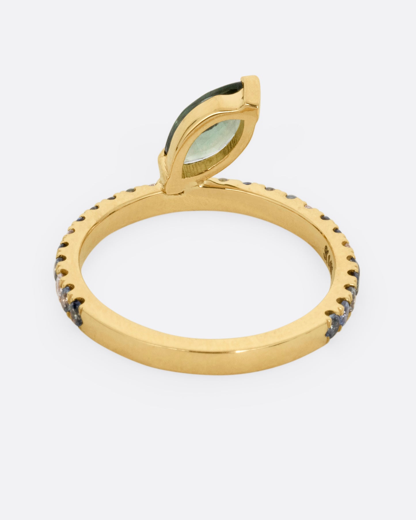 Defne Green Sapphire Ring