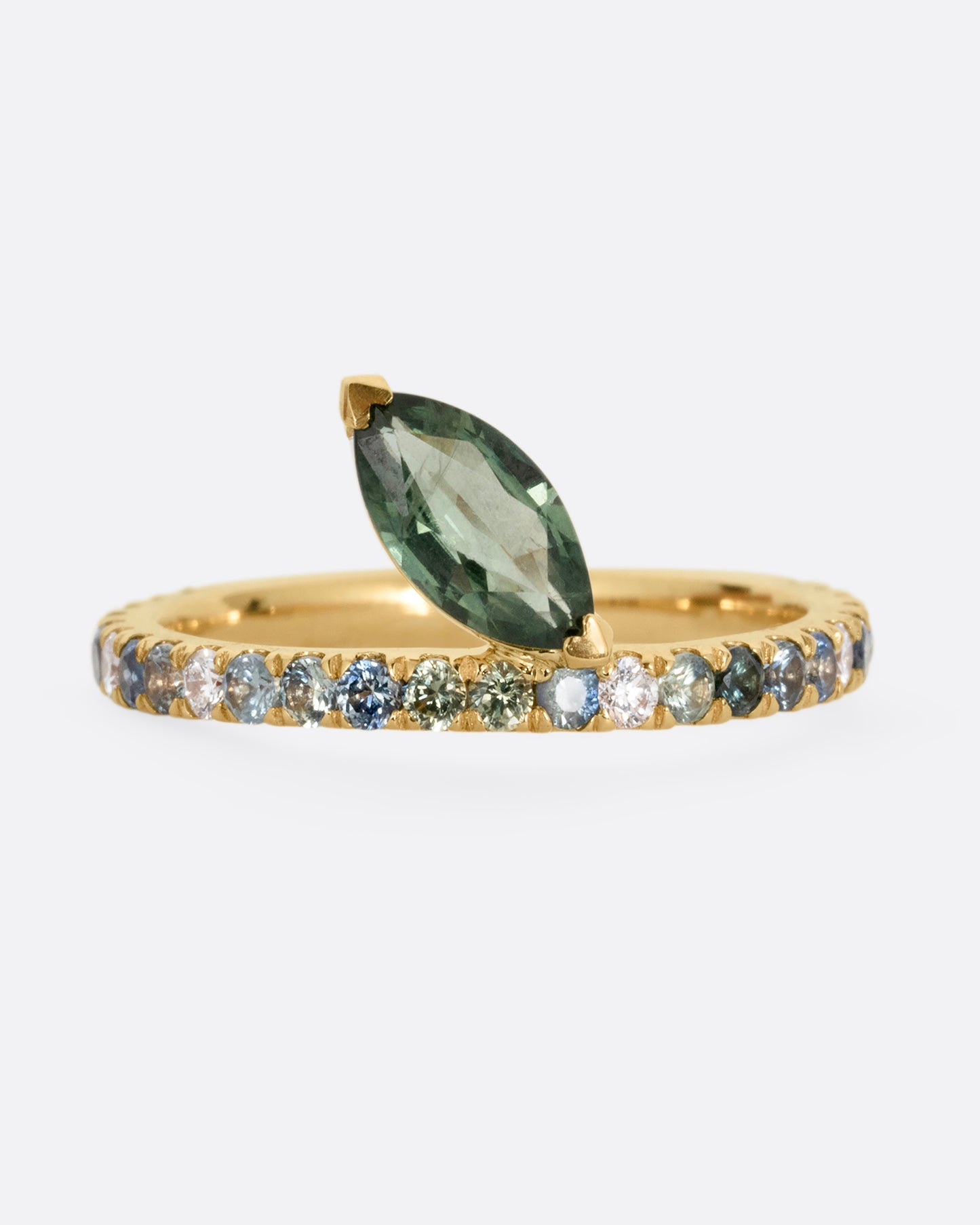 Defne Green Sapphire Ring