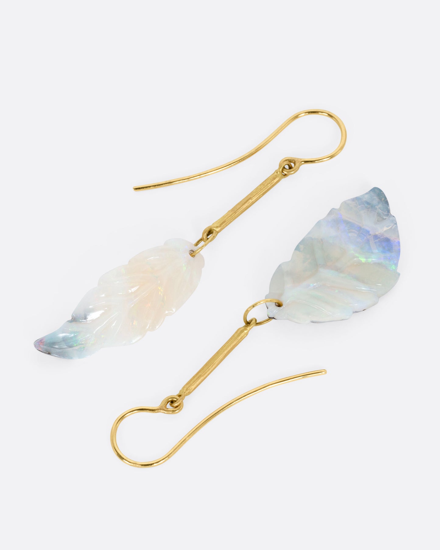 Australian Opal Feather Earrings