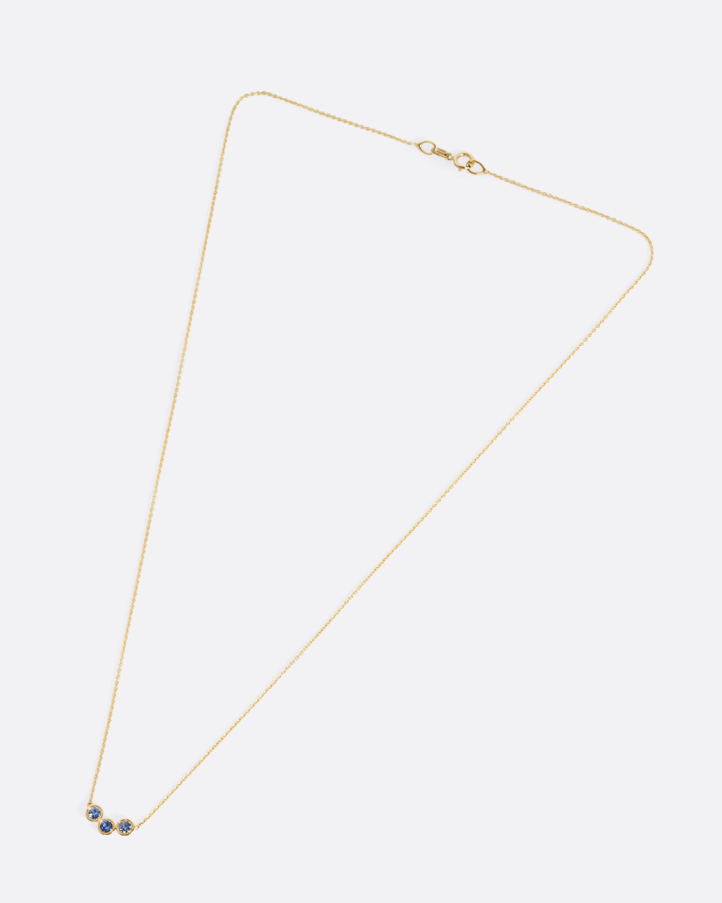 Sapphire Trio Pendant Necklace