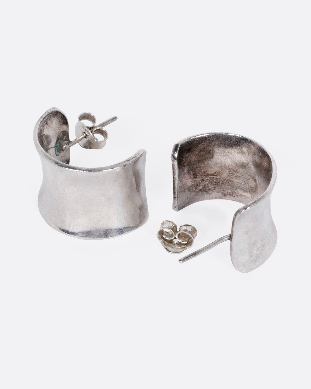 Wide Half Hoop Earrings