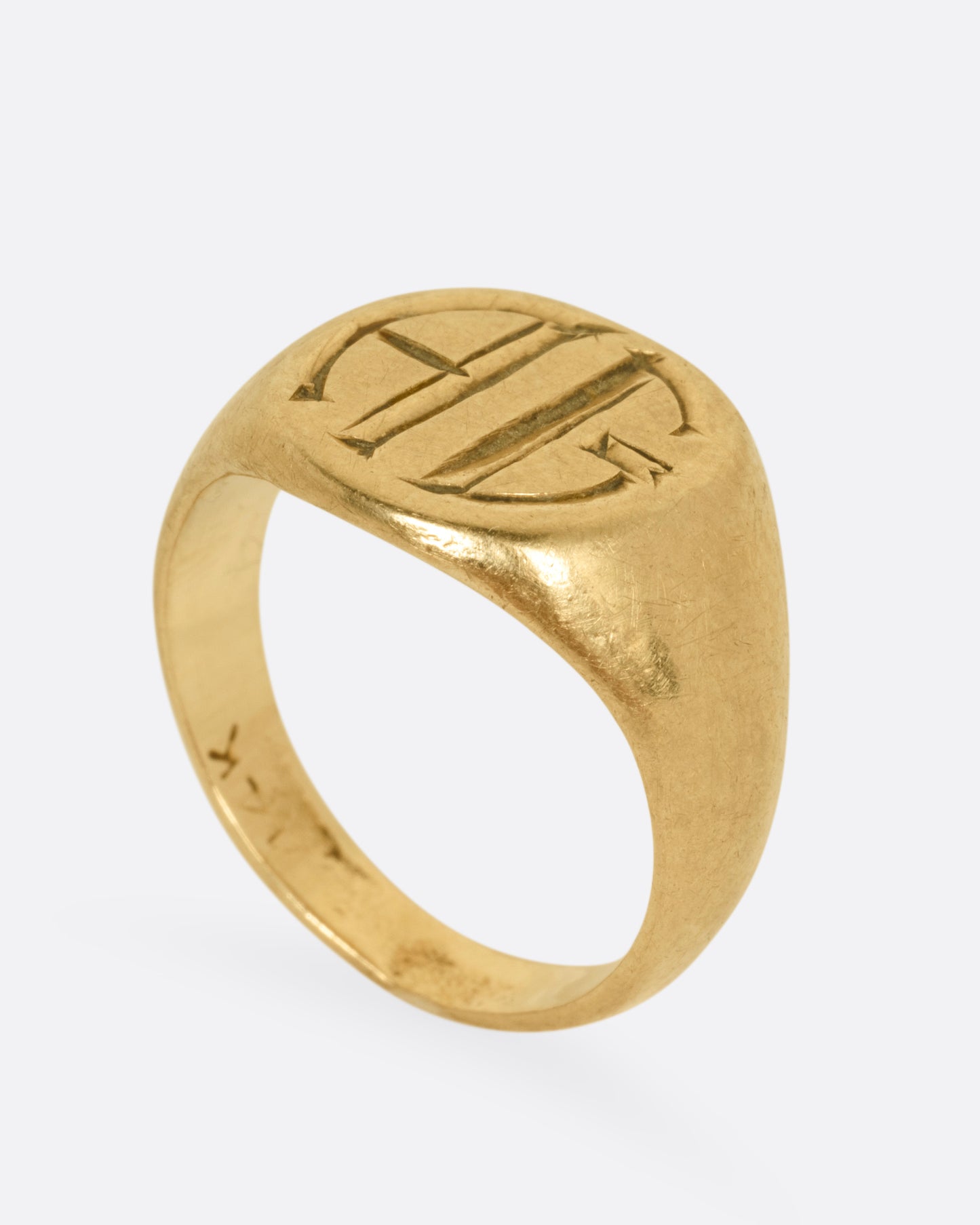 'AG' Signet Ring