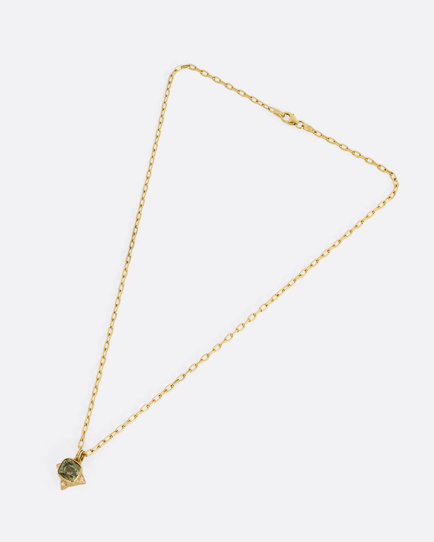 Tourmaline and Diamond Pendant Necklace