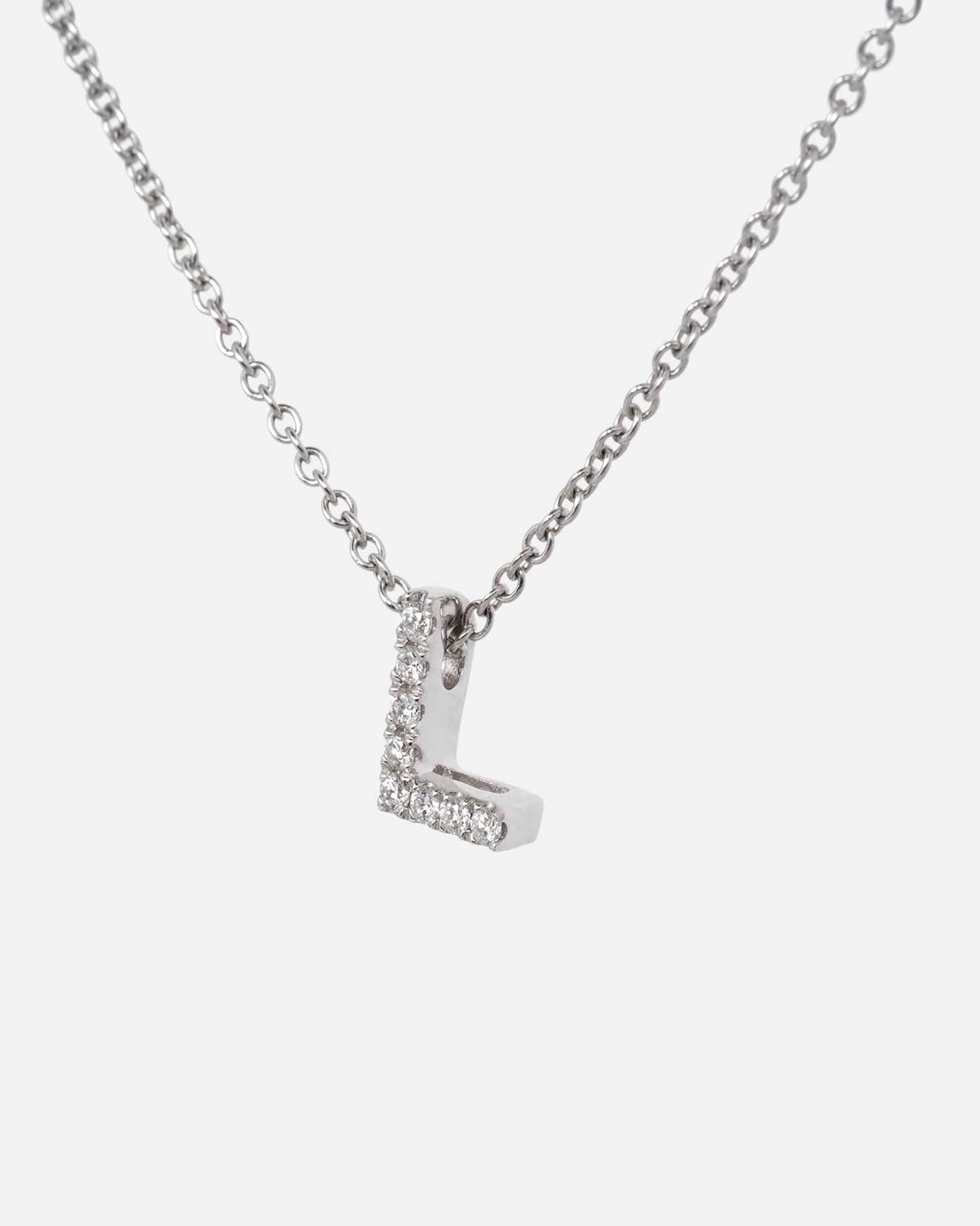 Diamond Letter L Pendant Necklace