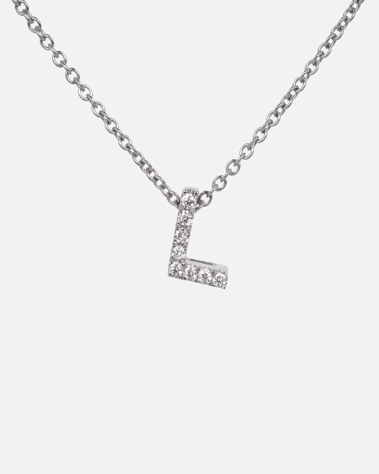 Diamond Letter L Pendant Necklace