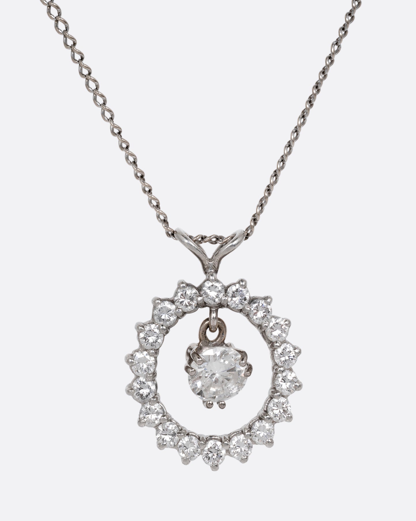 Diamond Dangle Pendant Necklace