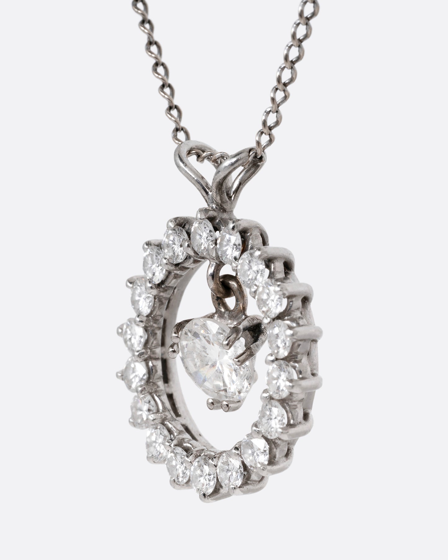 Diamond Dangle Pendant Necklace