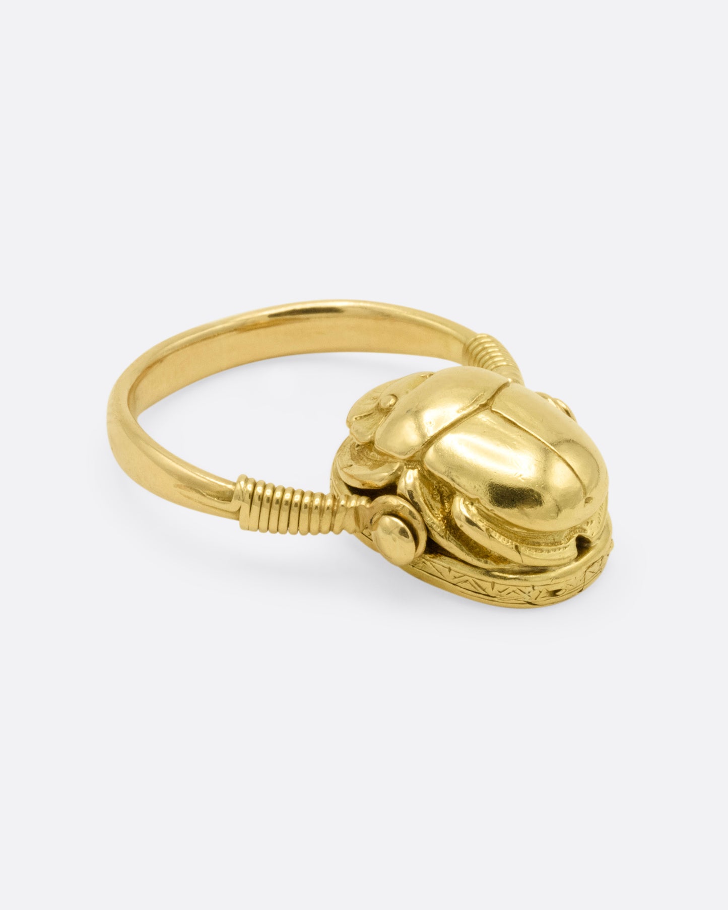 Antique Scarab Locket Ring