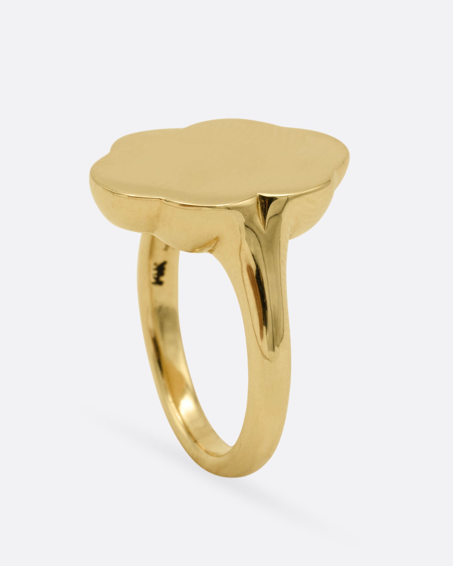 Scalloped Oval Signet Ring