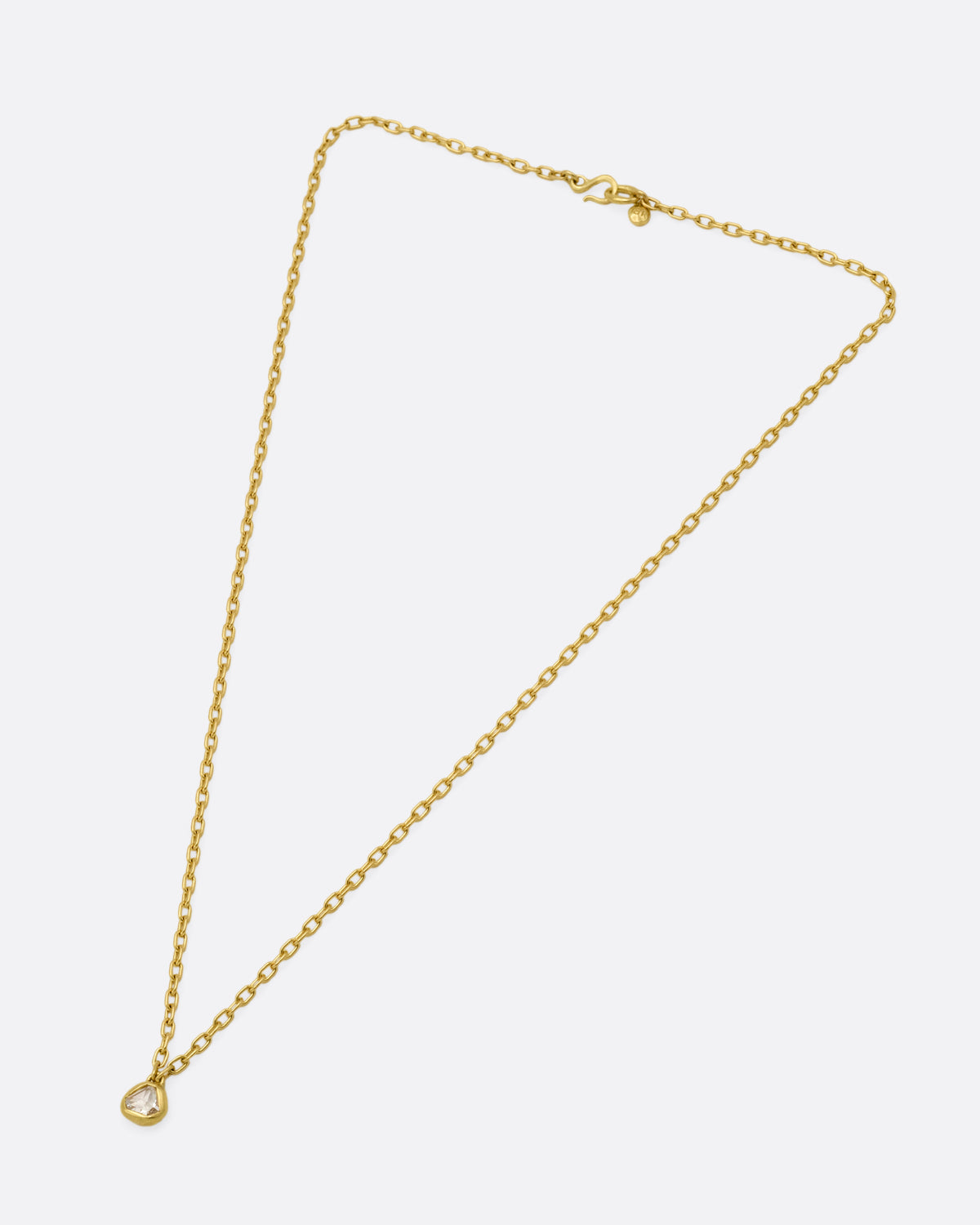 Triangular Diamond Pendant Necklace