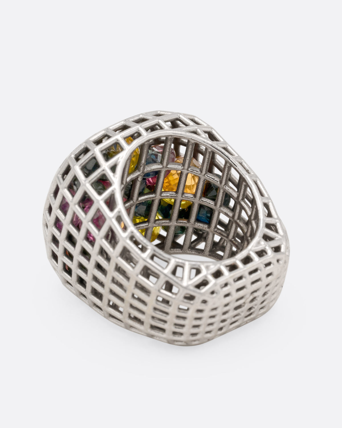 Bicolor Sapphire Cagey Lady Ring