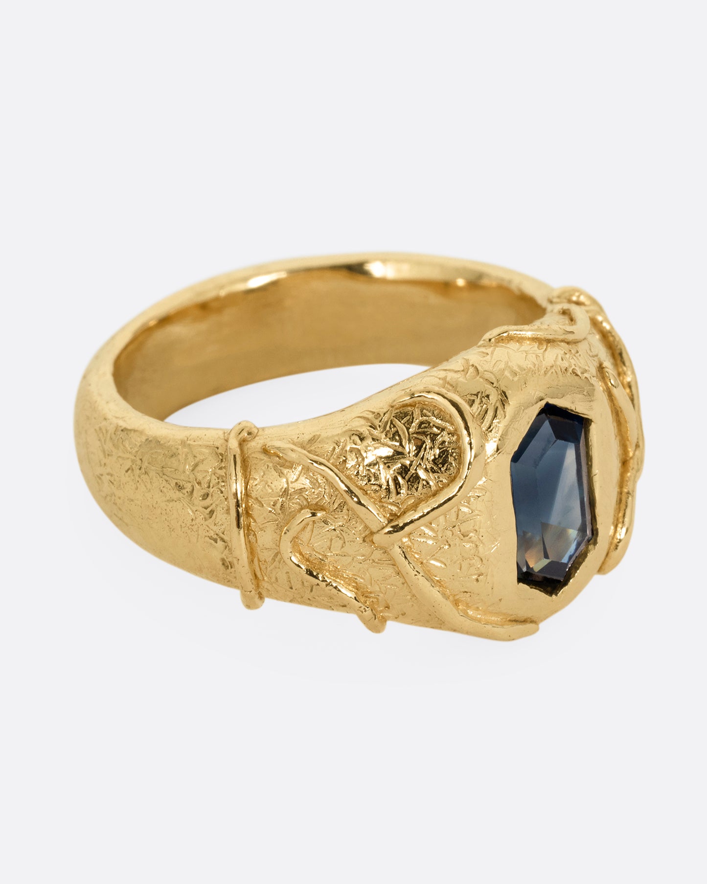 Blue Sapphire Signet Ring