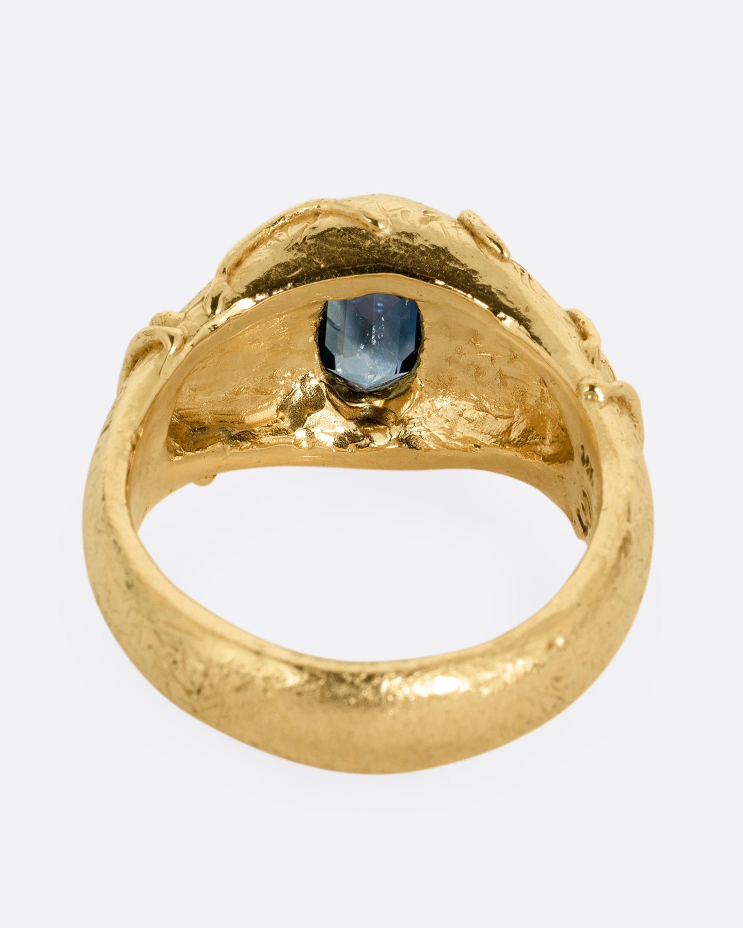 Blue Sapphire Signet Ring