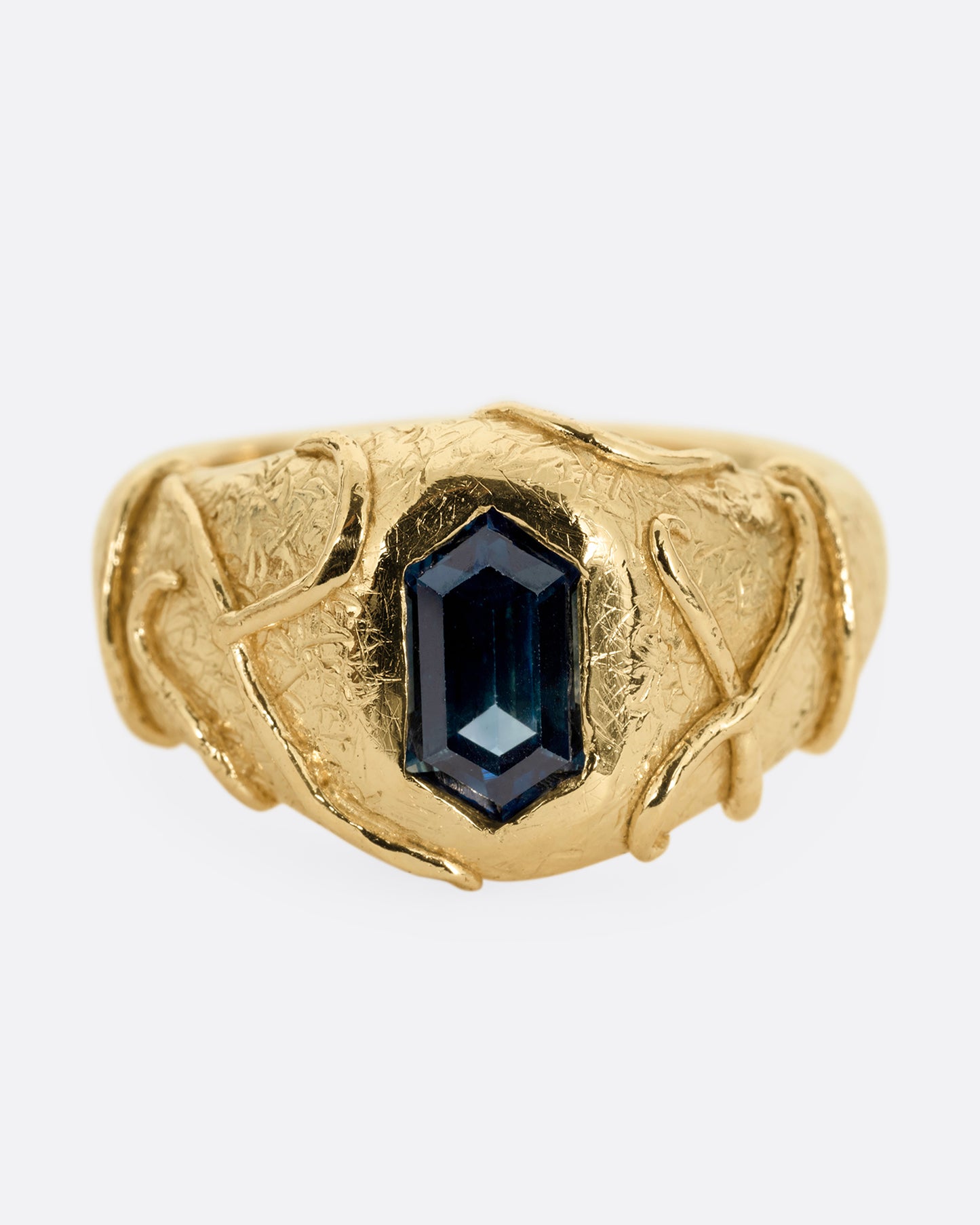Blue Sapphire Signet Ring