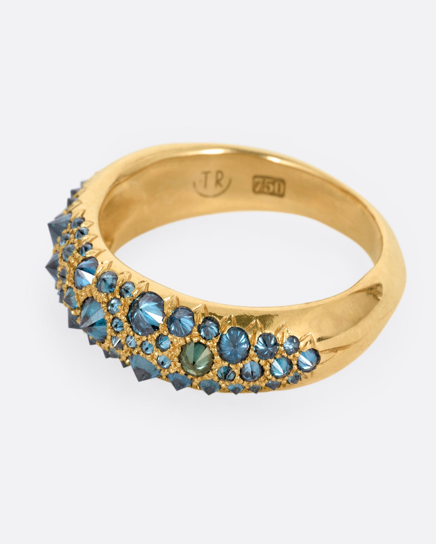 Blue Diamond Duomo Ring