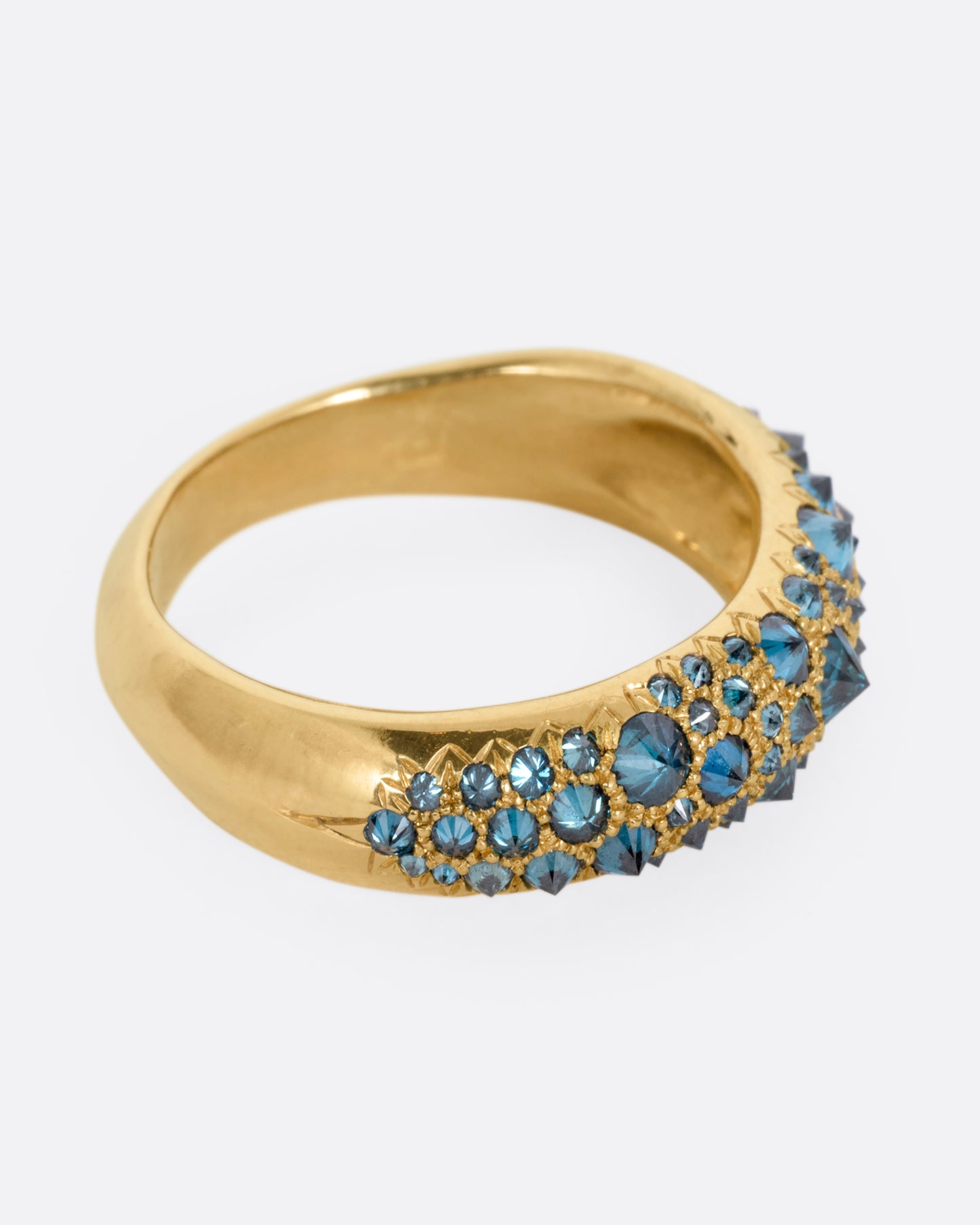 Blue Diamond Duomo Ring