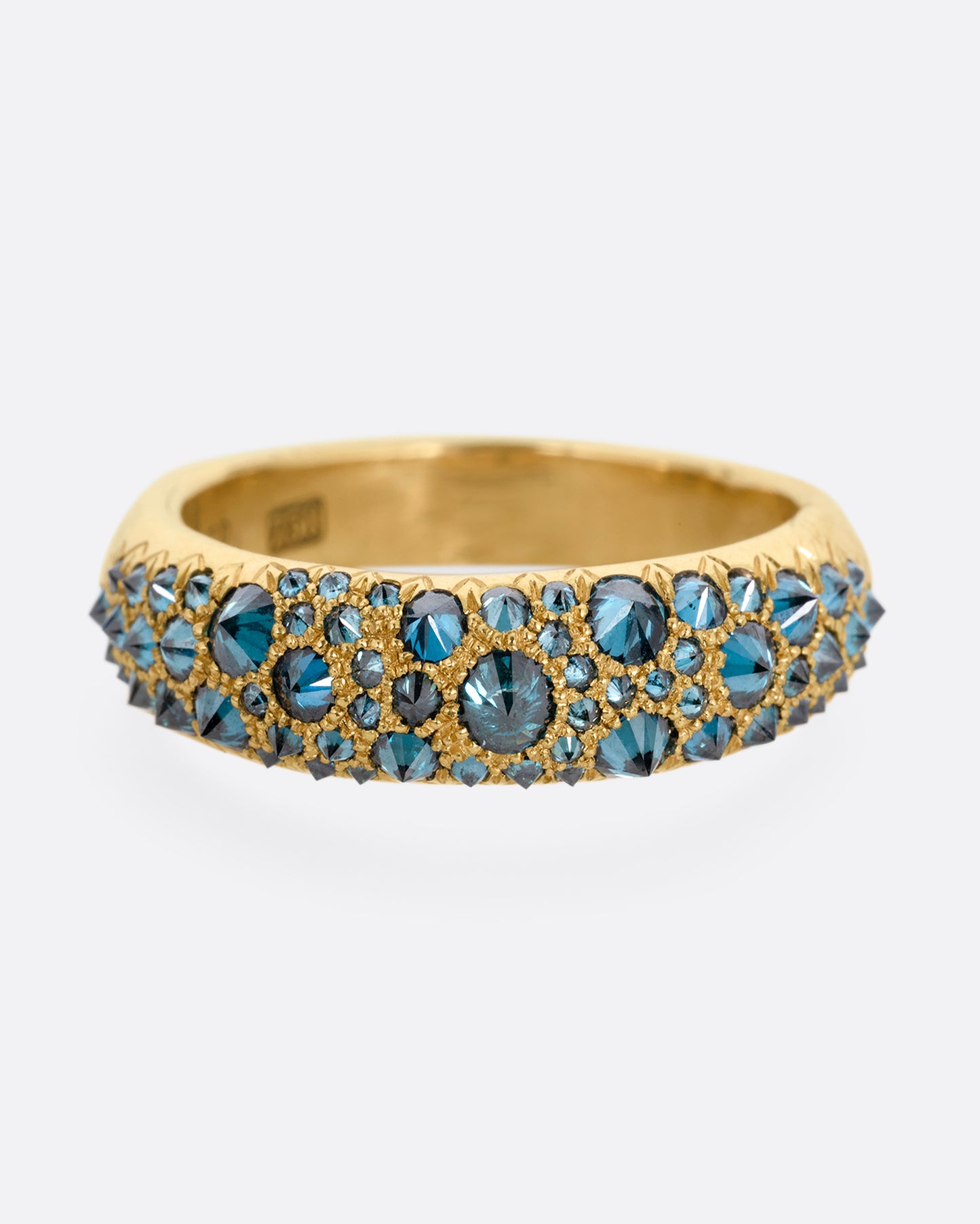 Blue Diamond Duomo Ring