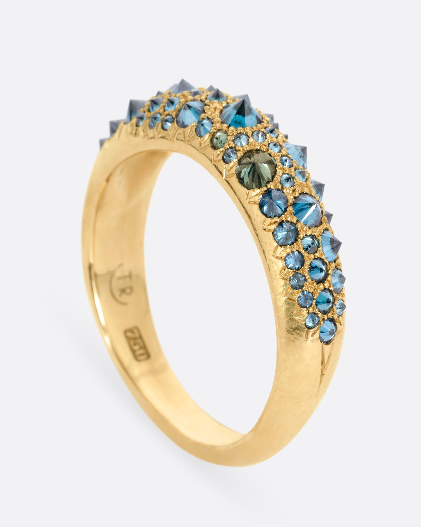 Blue Diamond Duomo Ring