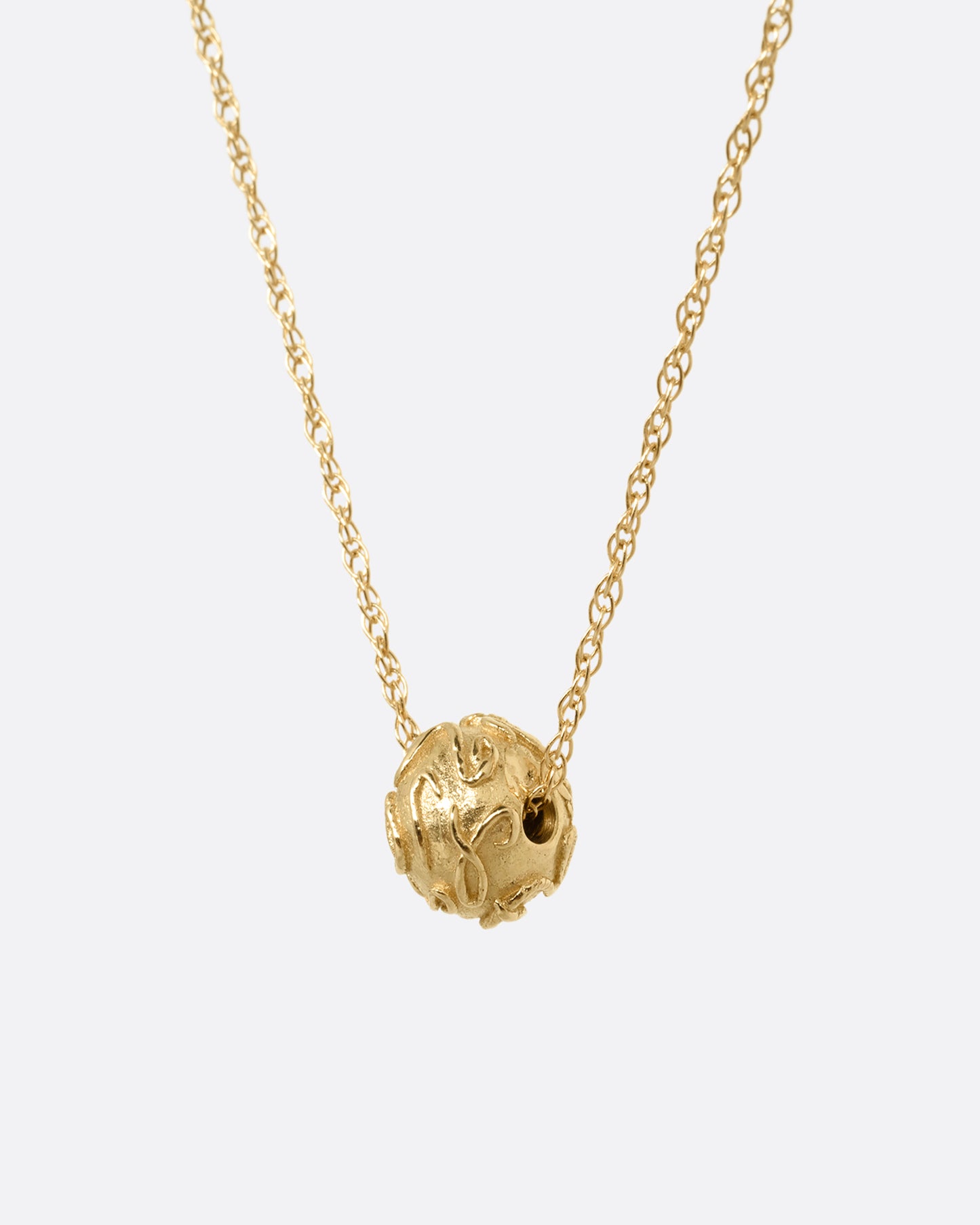 Circular Thoughts Gold Bead Necklace