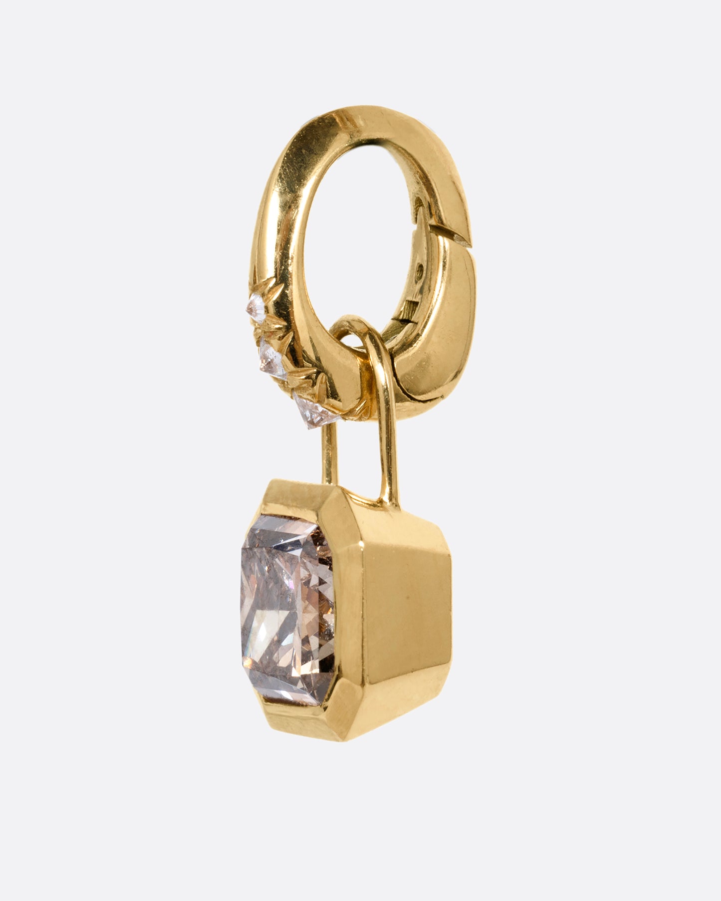 Diamond Pendant with Clip Lock Bail