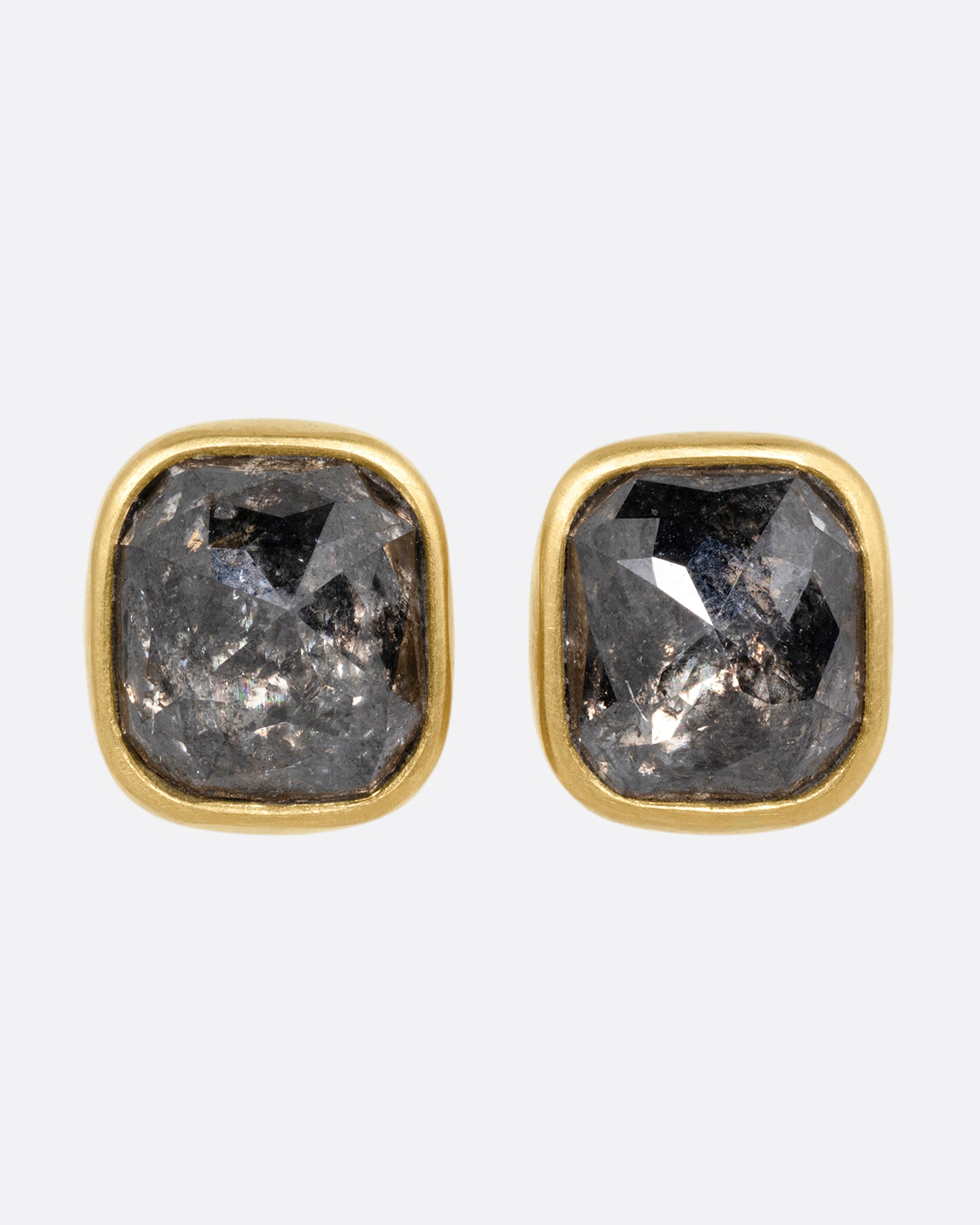 Bezel Set Diamond Stud Earrings