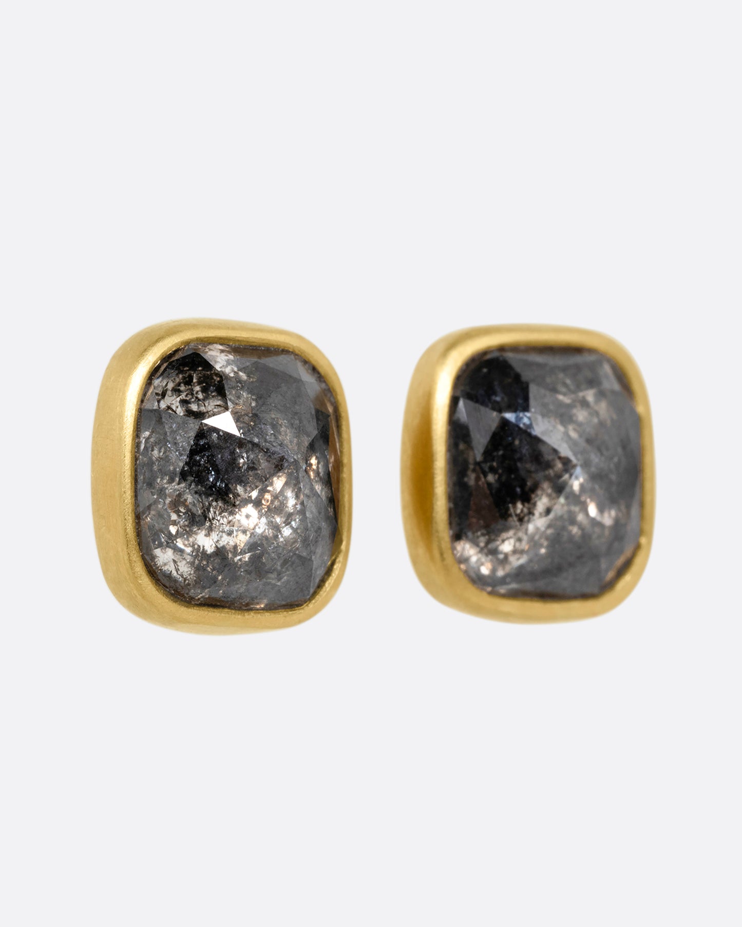 Bezel Set Diamond Stud Earrings