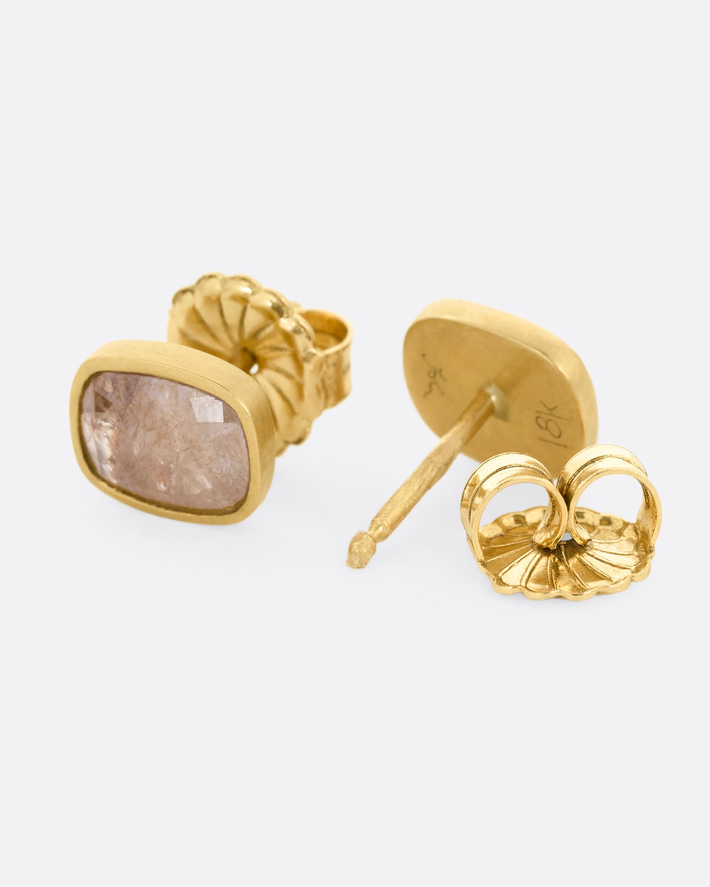 Champagne Diamond Stud Earrings