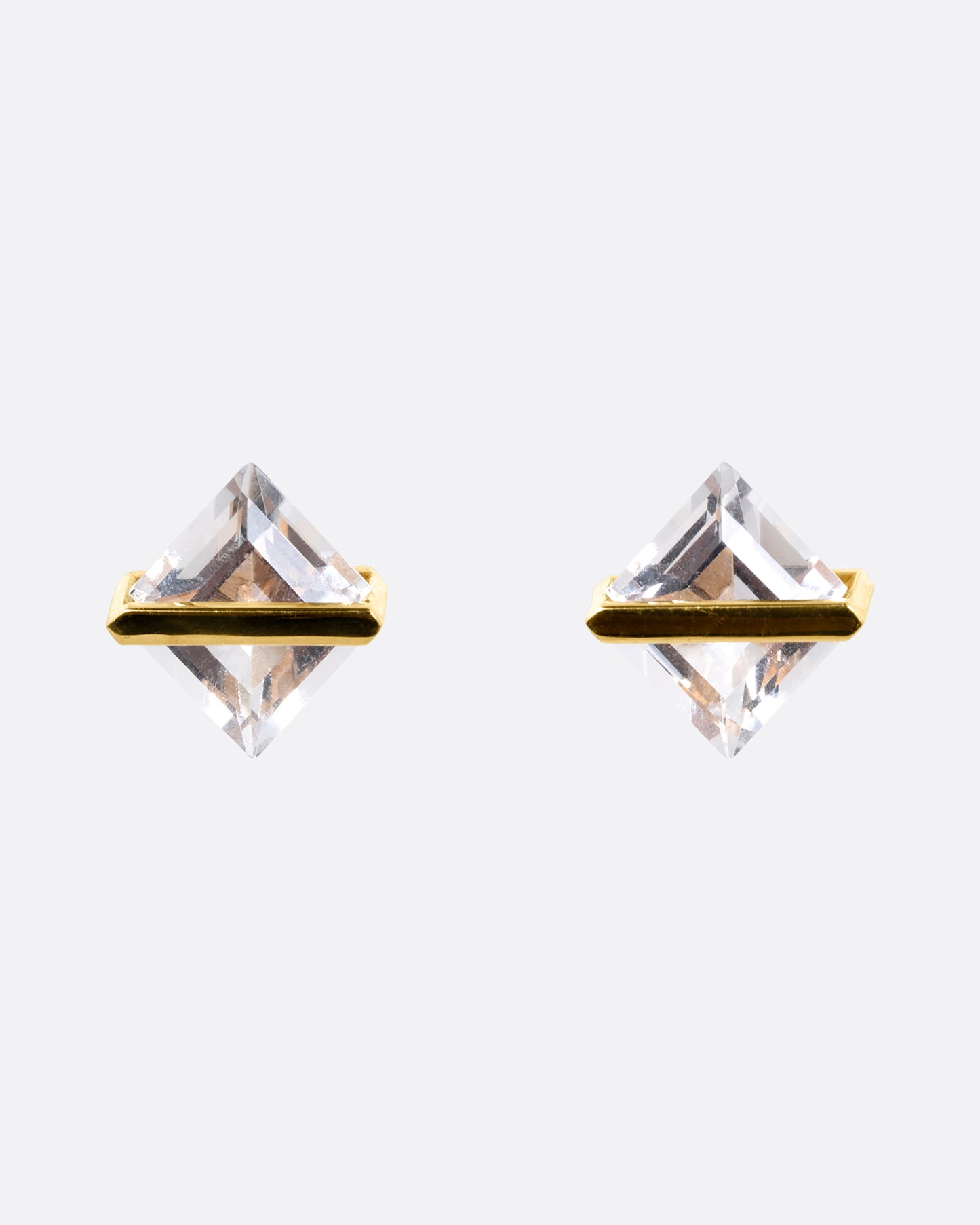 Quartz Band Stud Earrings