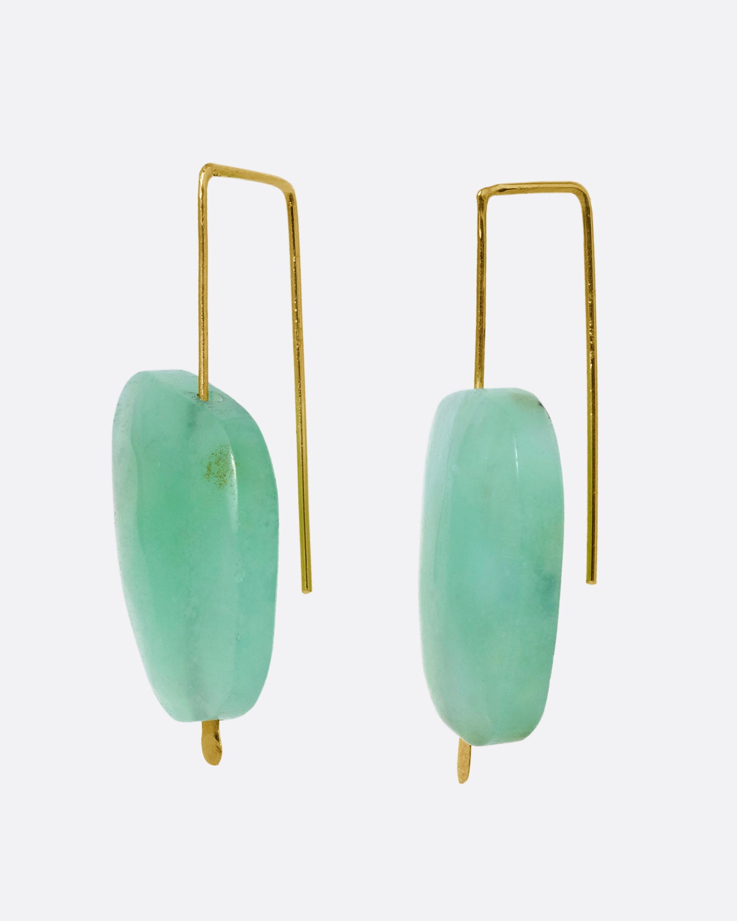 Chrysoprase Medium Hook Earrings