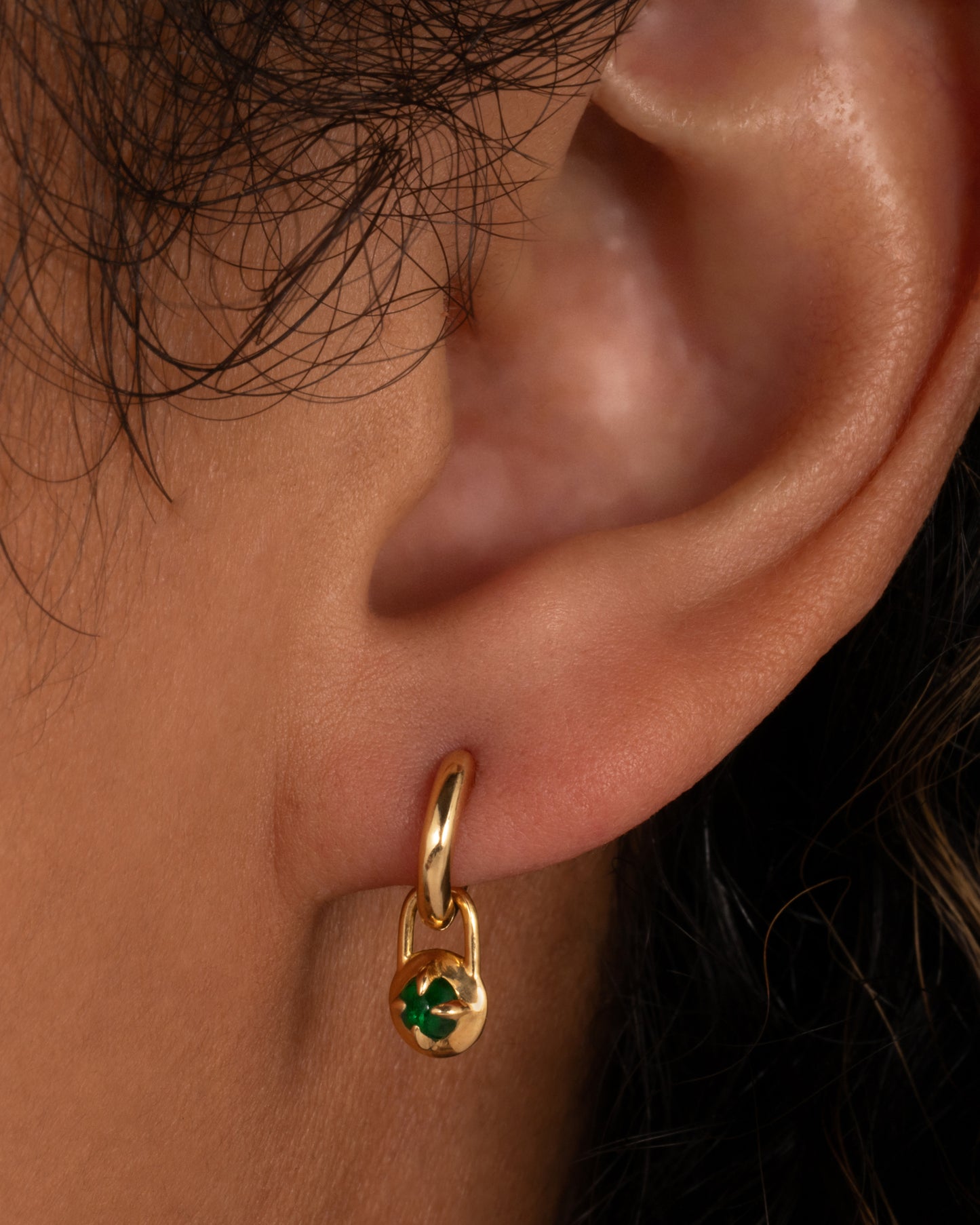 Emerald Compass Charm