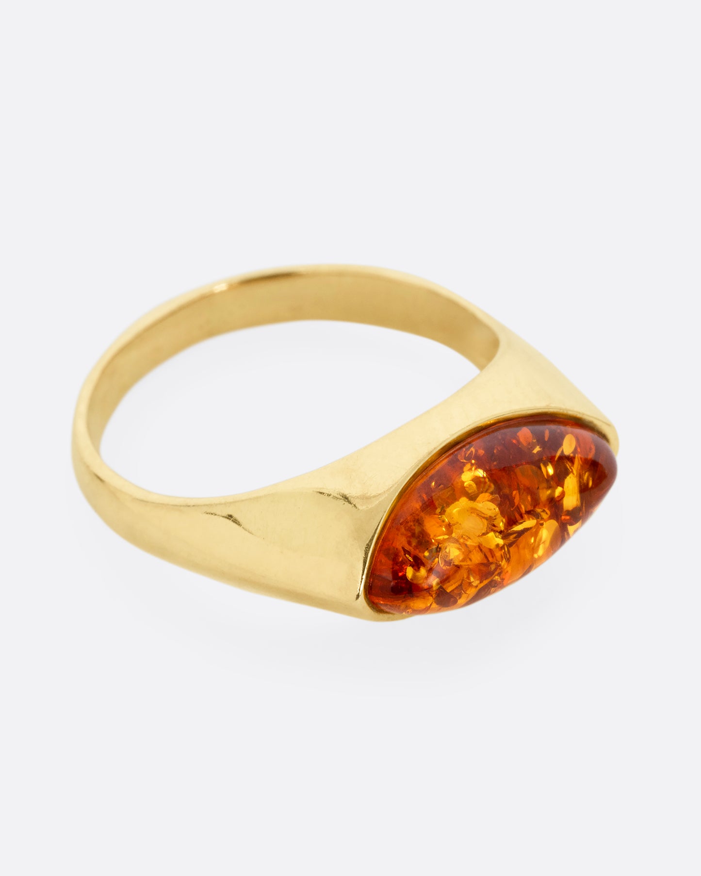 Amber Signet Ring