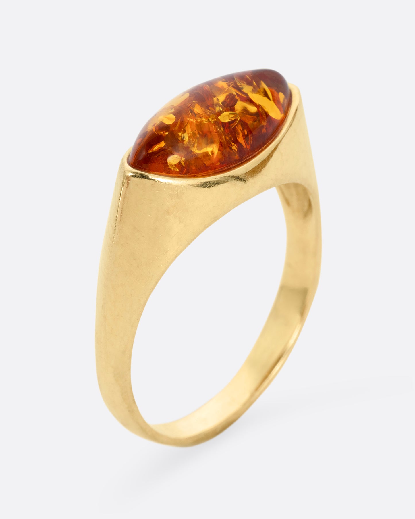Amber Signet Ring