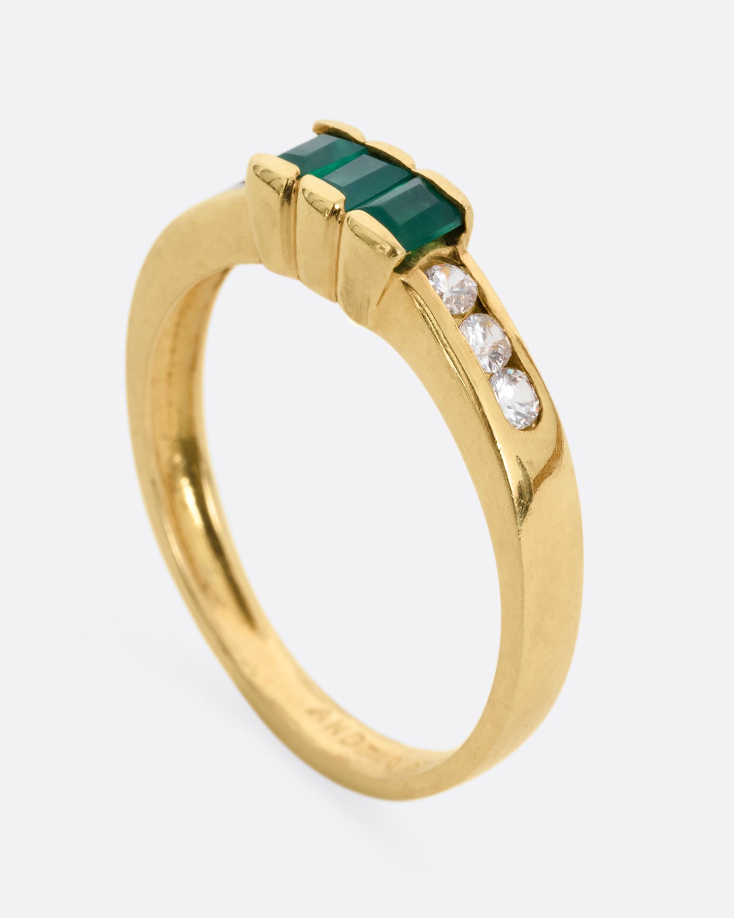 Emerald and Diamond Ring
