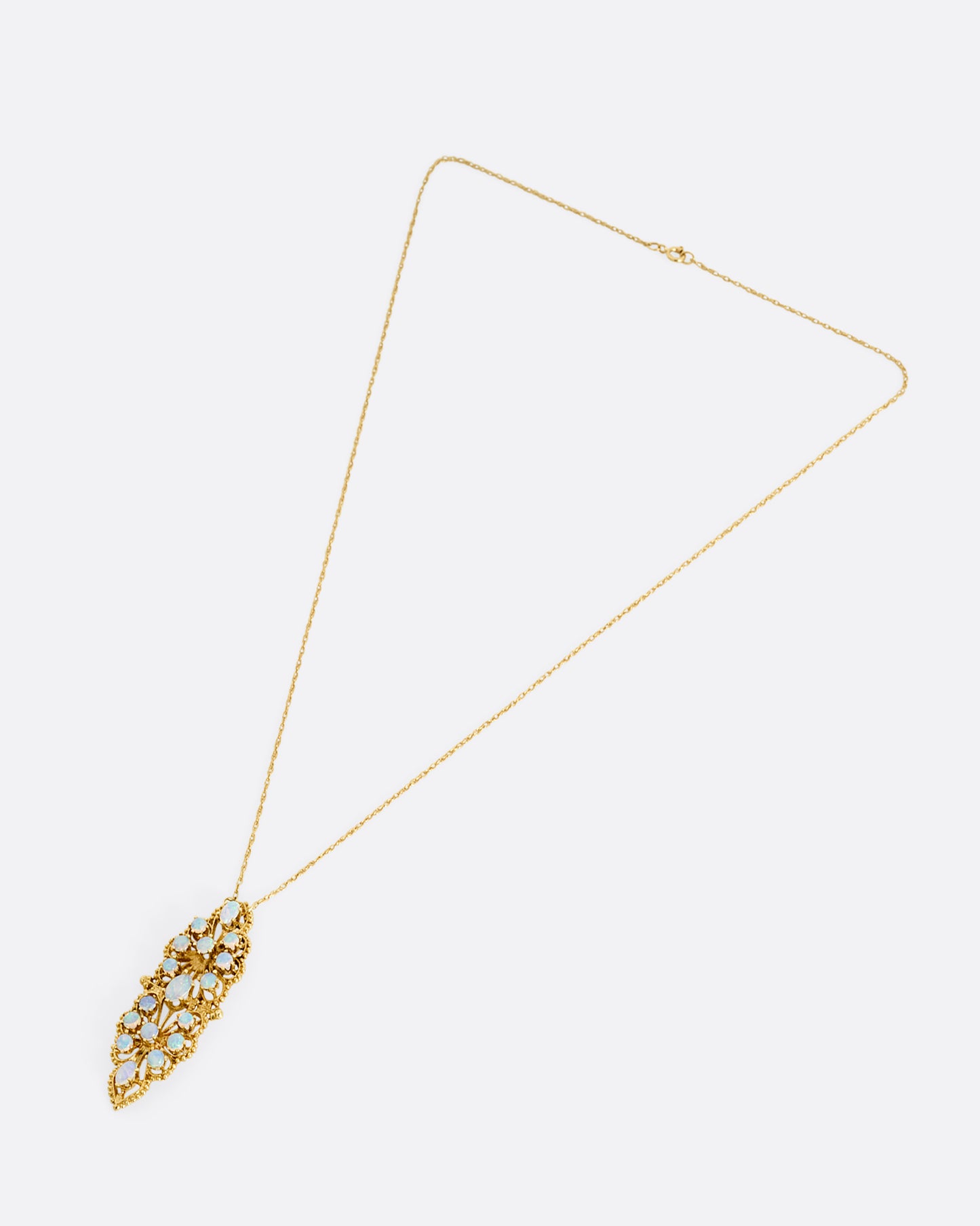 Opal Floral Pendant