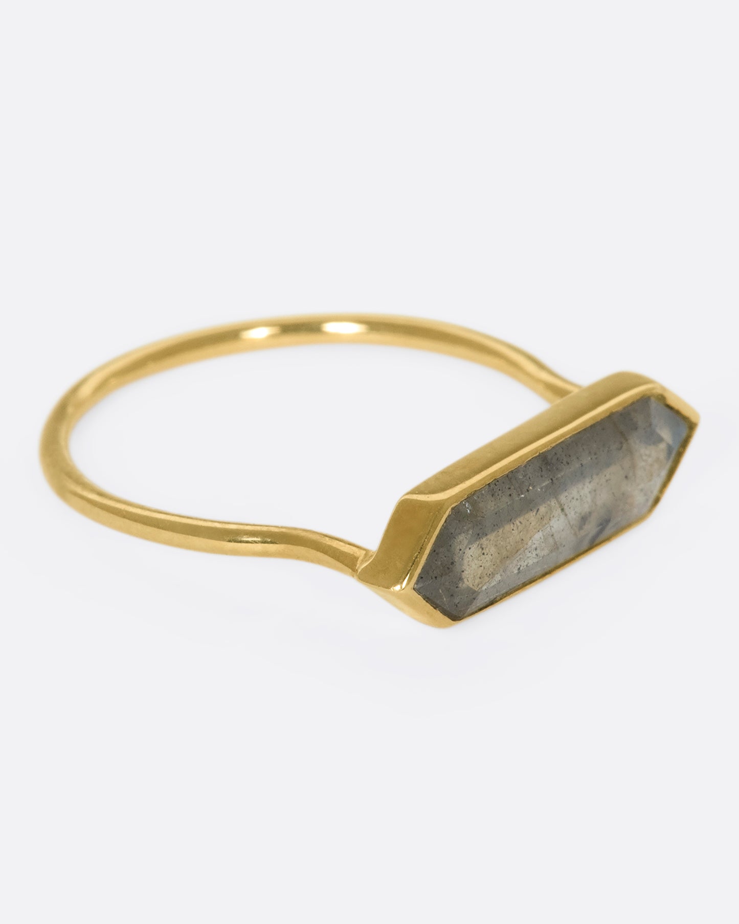 Labradorite Hexa Ring