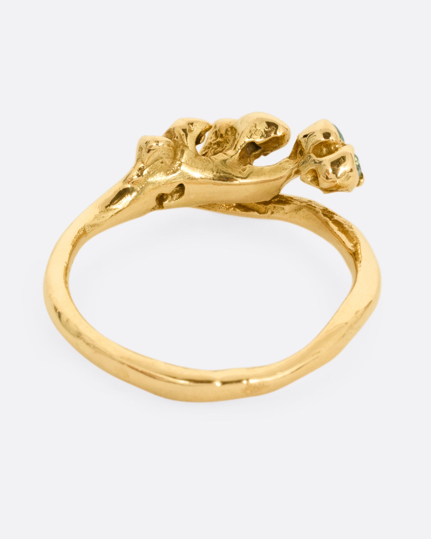 Crown Sea Anemone Emerald Ring