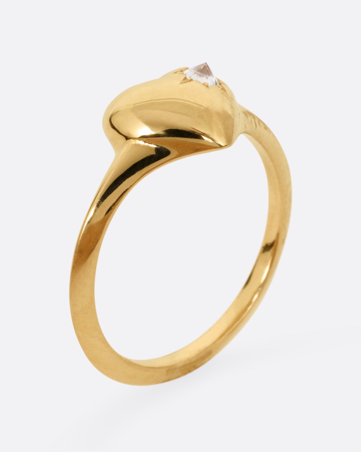 Barbed Diamond Heart Ring