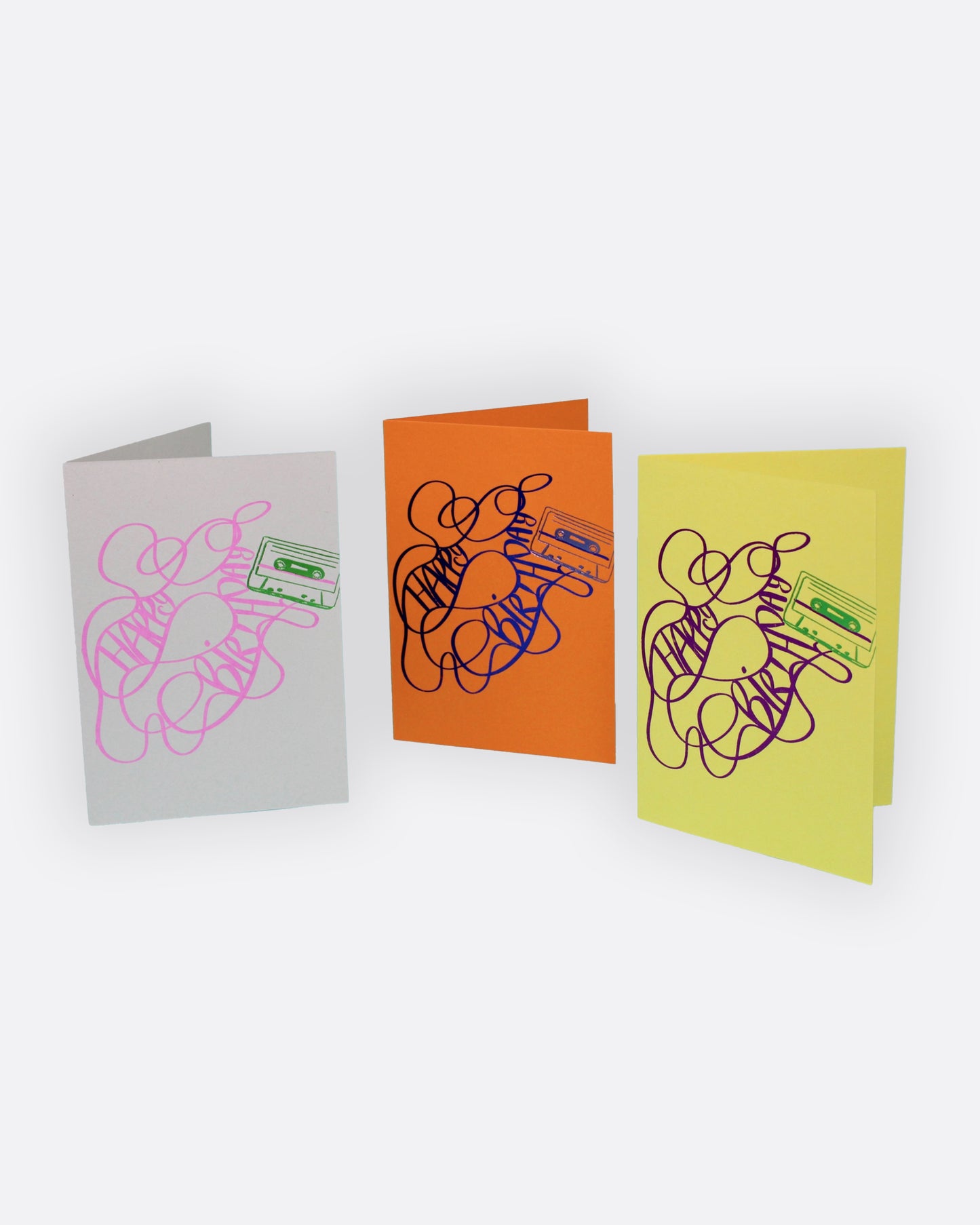 A bright, foil embossed birthday card for a music lover.