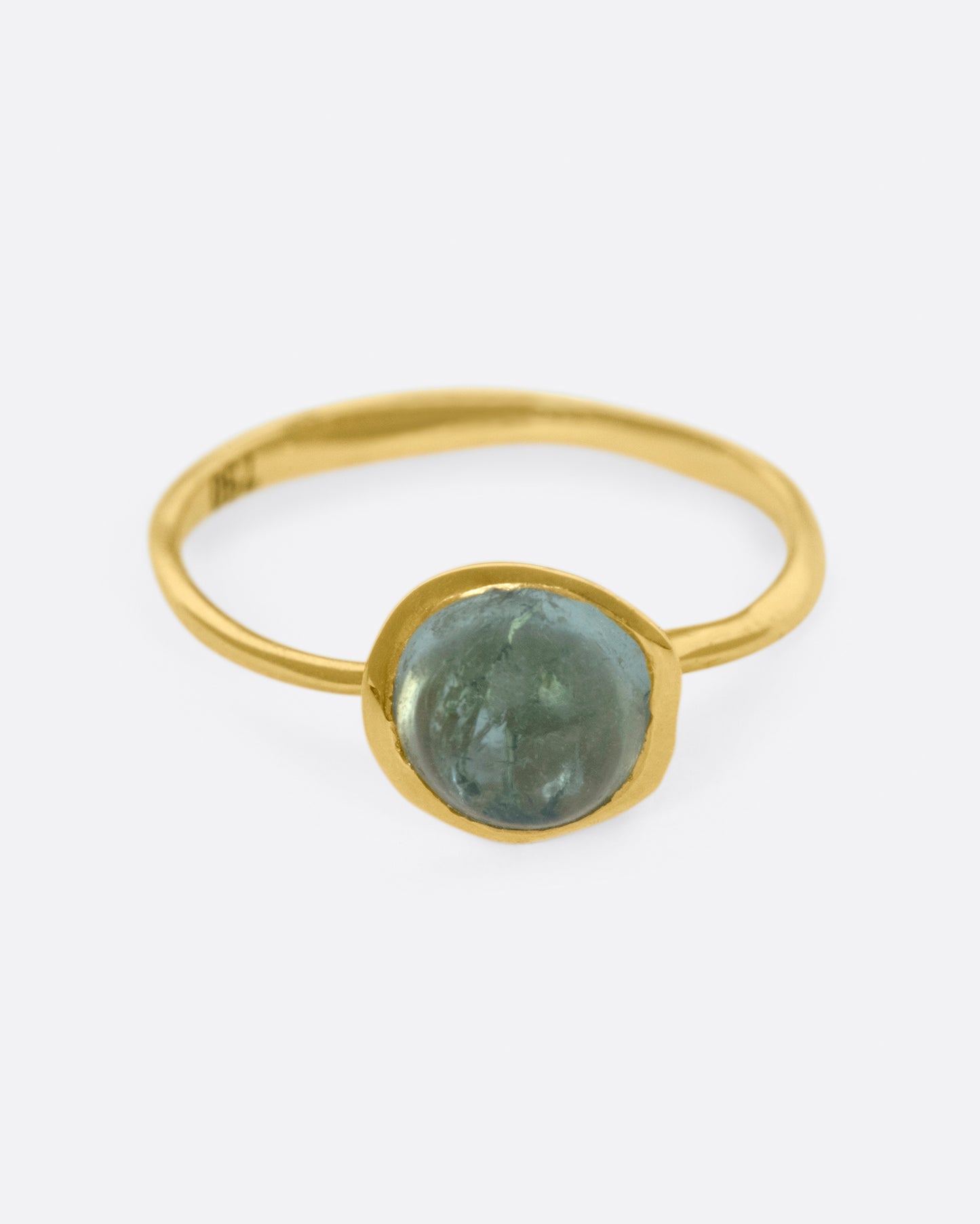 This ring is ideal for stacking; its narrow, but sturdy band mixes in easily while the stone is set high for maximum visibility.