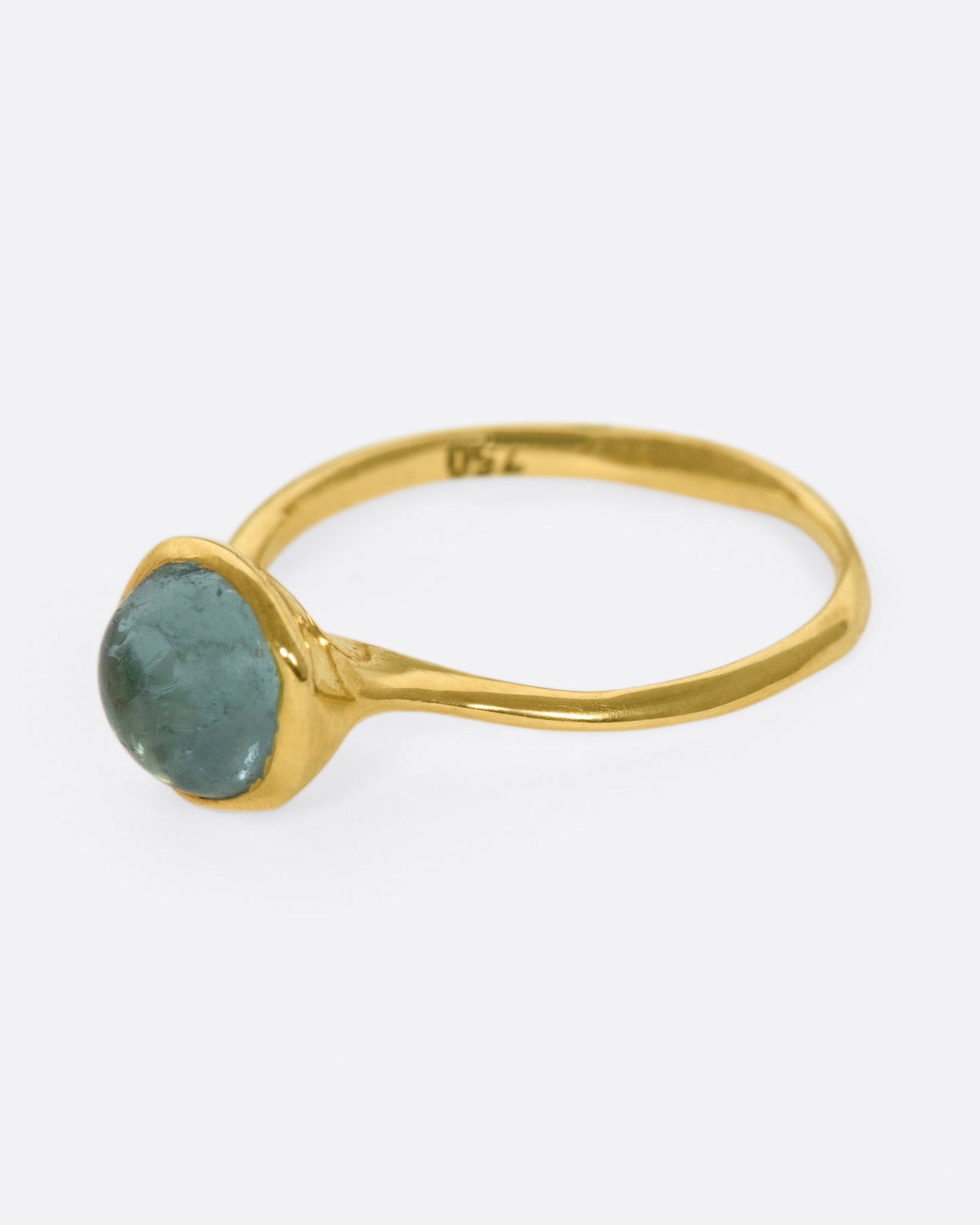 This ring is ideal for stacking; its narrow, but sturdy band mixes in easily while the stone is set high for maximum visibility.