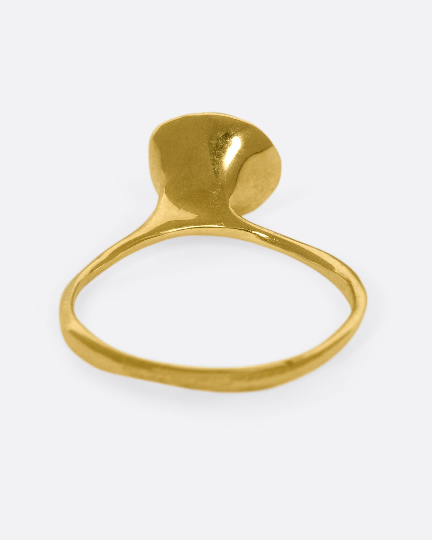 This ring is ideal for stacking; its narrow, but sturdy band mixes in easily while the stone is set high for maximum visibility.
