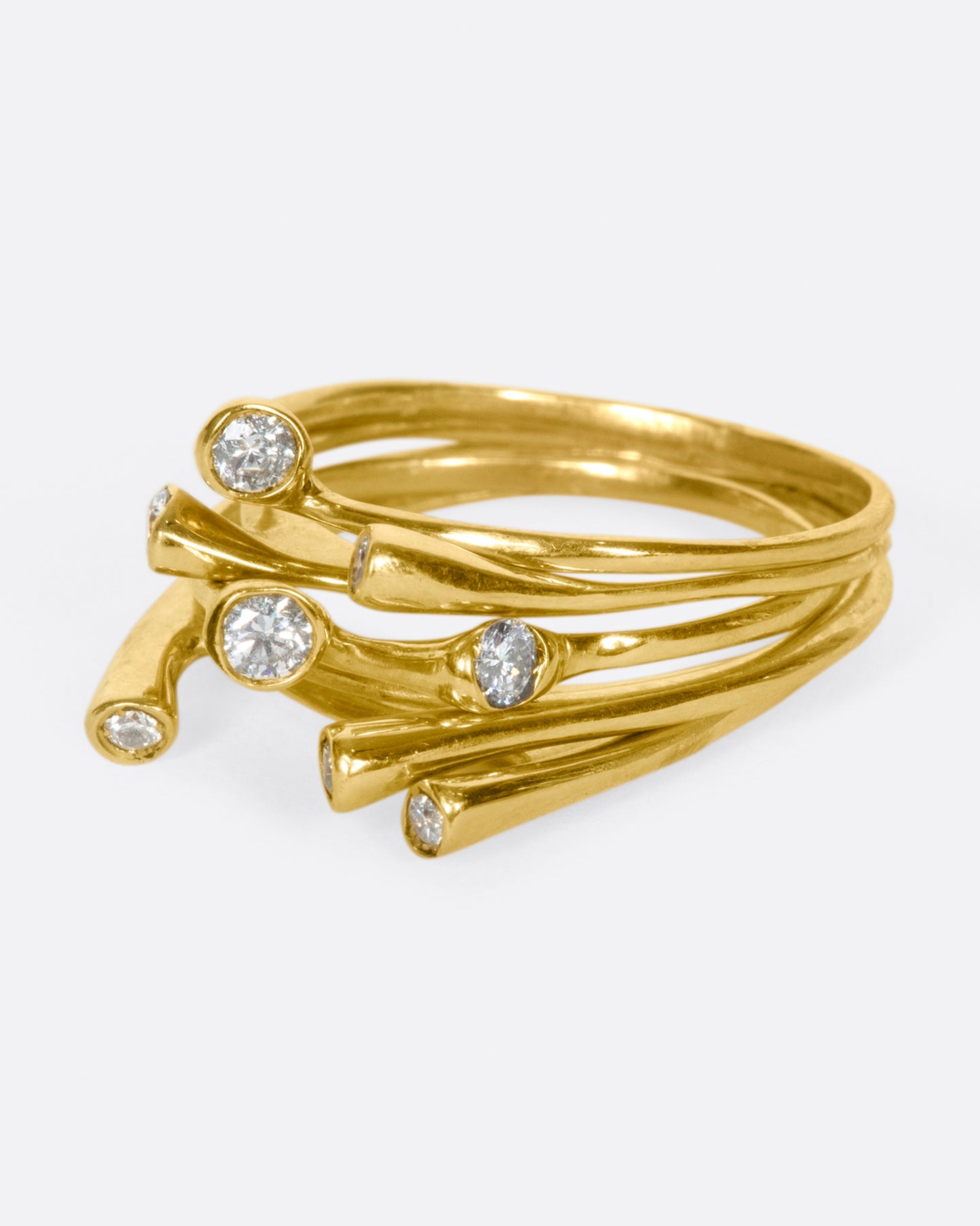Cool from every angle; there is no wrong way to stack these rings.