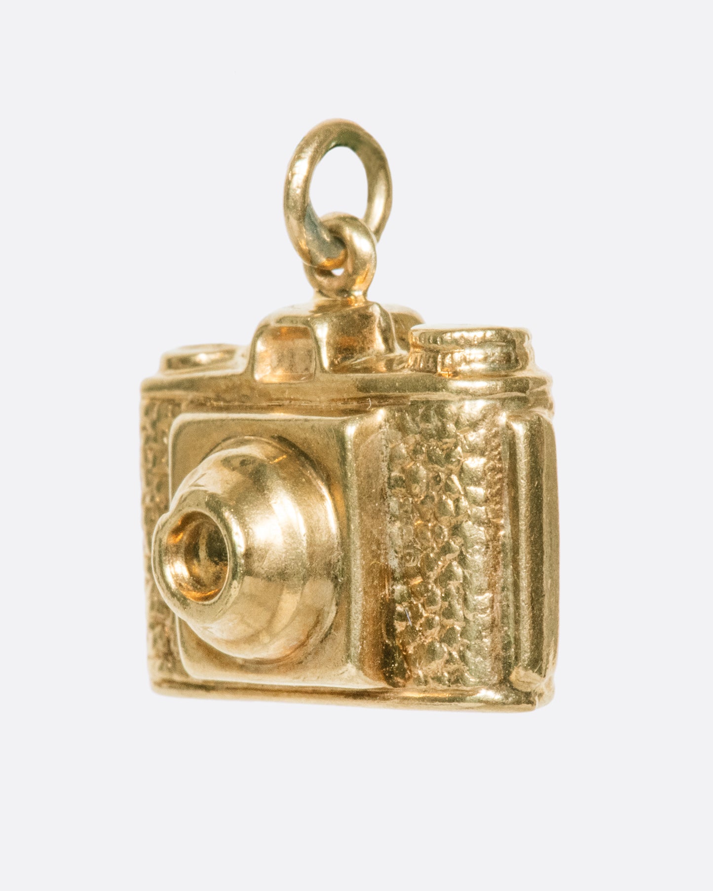 A highly detailed manual camera charm for someone passionate about photography.