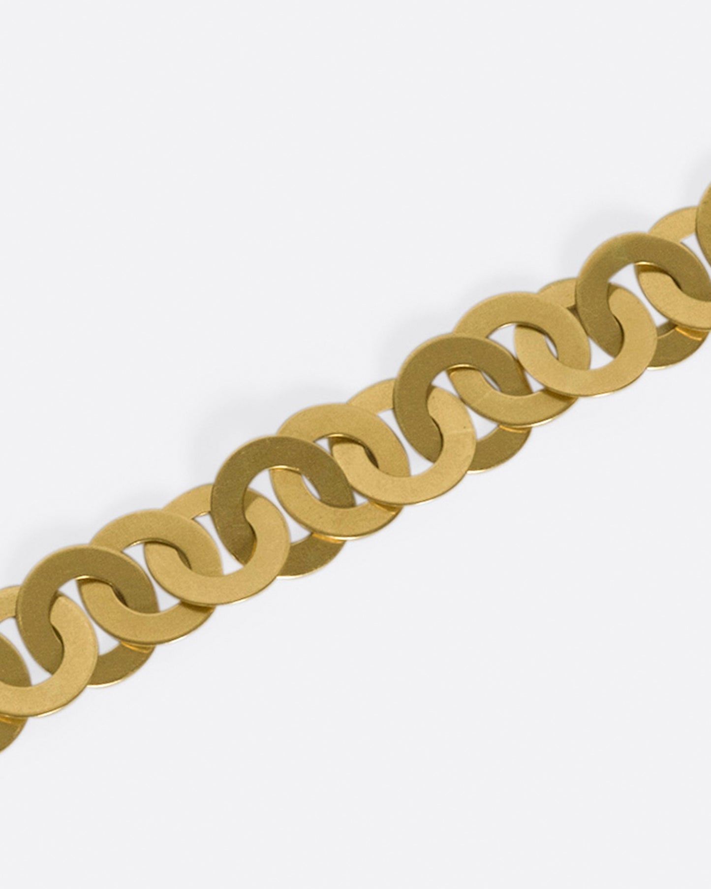 The links on this bracelet catch the light like sequins.