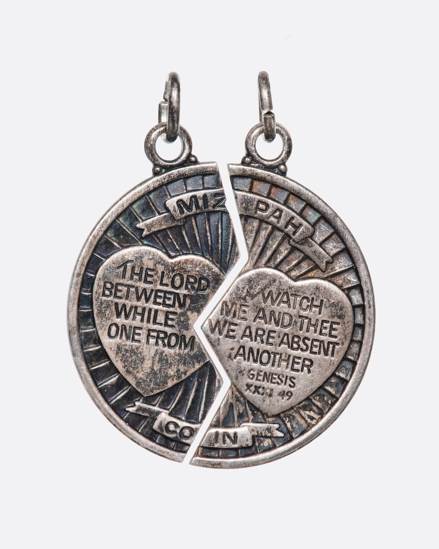 Made popular during the Victorian era, Mizpah jewelry is given as a token of either love or friendship.