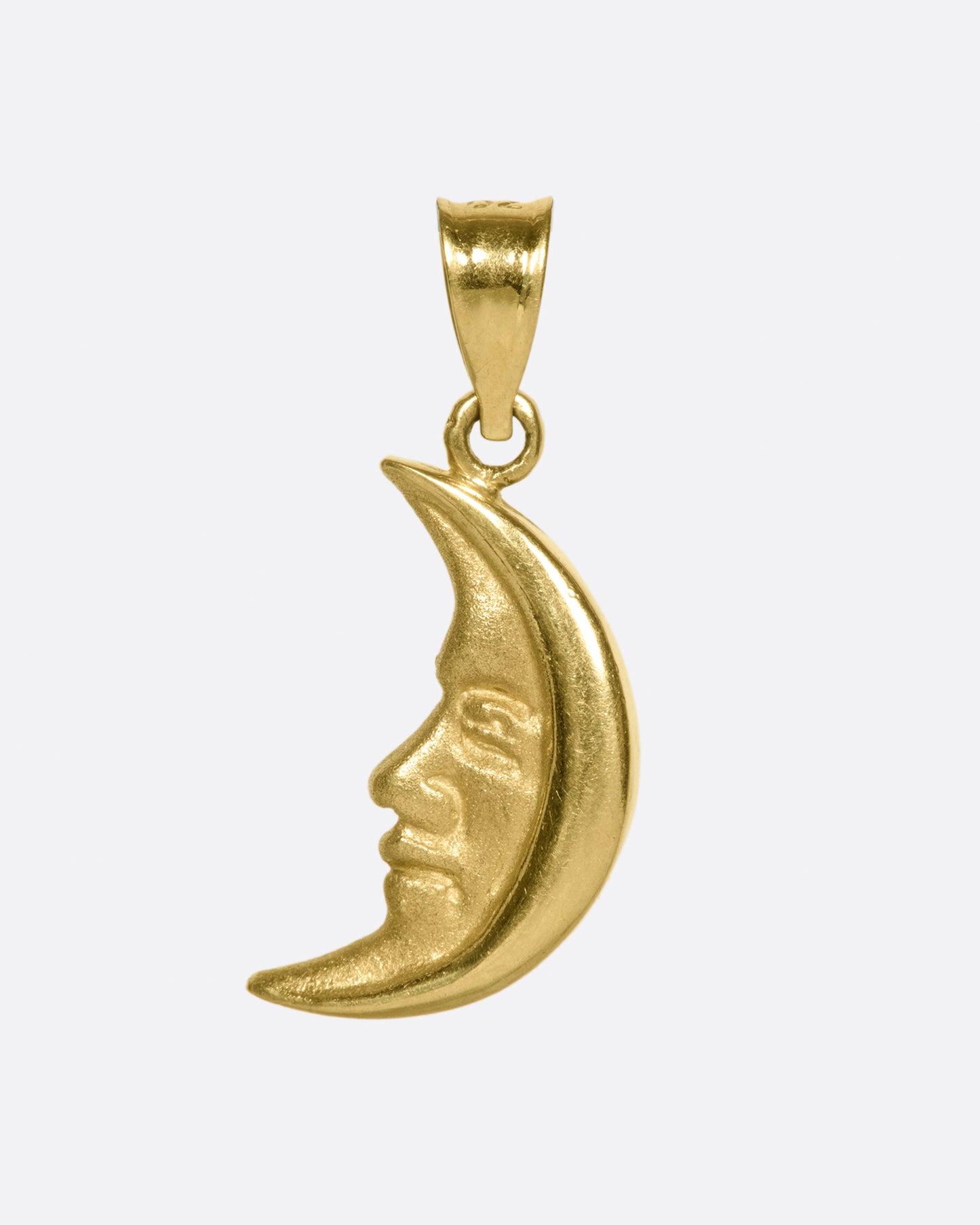 A celestial charm with a wide, tapered bail.