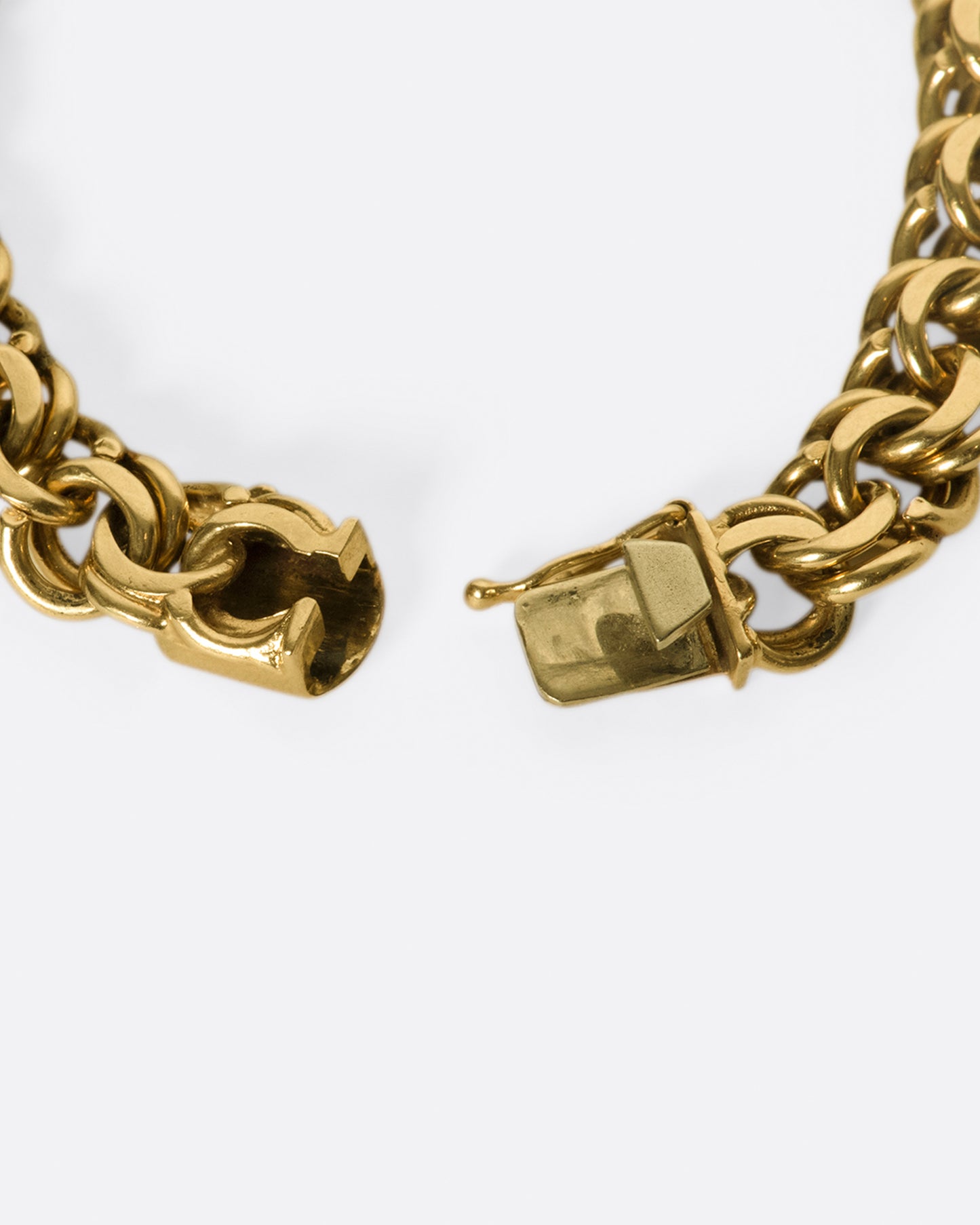 A heavy, woven chain bracelet that you won't want to take off.
