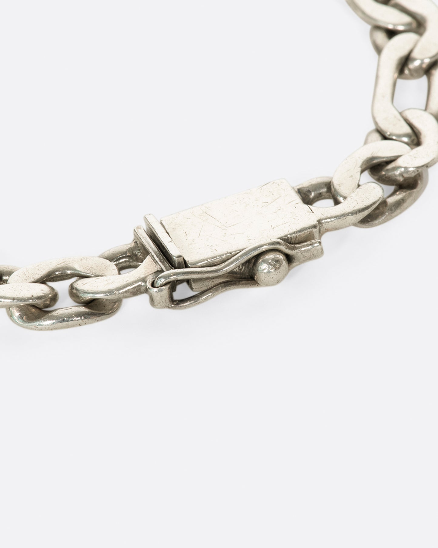 Though substantial in size, the links on this bracelet are smooth and comfortable against your wrist.